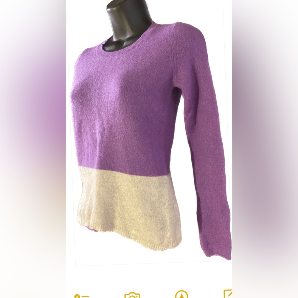 Clements Ribeiro MAUVE/CREM Cashmere Pullover, XS Fall Sale